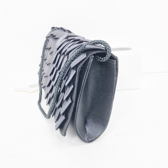 Jessica McClintock gray evening clutch satin purse - Picture 7 of 13
